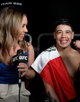 Brandon Moreno speaks with UFC.com shortly after regaining the flyweight title at UFC 283, January 21, 2023