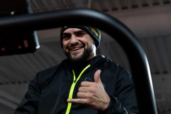 Kelvin Gastelum prepares for his UFC 258 bout against Ian Heinisch on Wednesday, February 10, 2021 at the UFC Performance Institute in Las Vegas, Nevada. (Photo by McKenzie Pavacich)