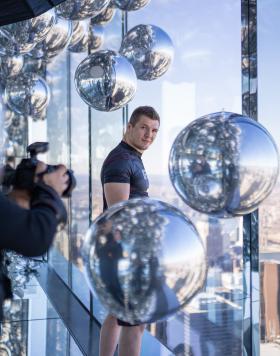 UFC middleweight Marvin Vettori poses in new VENUM fight week gear during a photoshoot on February 28, 2022 inside the SUMMIT at ONE Vanderbuilt in New York, New York. (Photo by McKenzie Pavacich/Zuffa LLC)
