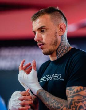 Renato Moicano trains at the UFC Performance Institute in Las Vegas, Nevada, on March 2, 2022. (Photo by Zac Pacleb/Zuffa LLC)