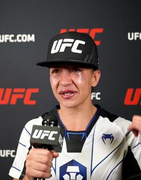 Flyweight Amanda Ribas Reacts With UFC.com After Her Unanimous Decision Victory Over Viviane Araujo At UFC 285: Jones vs Gane On March 4, 2023