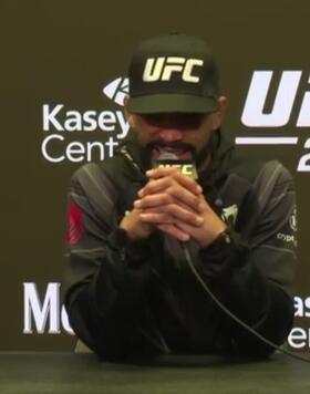 UFC Bantamweight Rob Font Speaks To The Media Following His TKO Victory Over Adrian Yanez At UFC 287: Pereira vs Adesanya 2 On April 8, 2023 