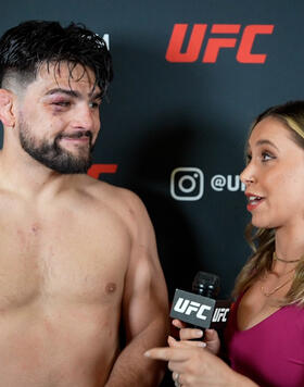 UFC Middleweight Kelvin Gastelum Reacts With UFC.com After His Unanimous Decision Victory Over Chris Curtis At UFC 287: Pereira vs Adesanya 2 On April 8, 2023