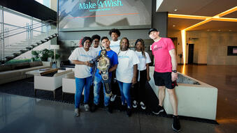 UFC Partnered With Make-A-Wish of Southern Nevada To Provide A VIP Wish Experience For Jayson Gholson-Clark And His Family.