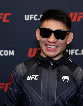 Bantamweight Song Yadong Reacts With UFC.com After His TKO Victory Over Ricky Simon At UFC Fight Night: Song vs Simon On April 29, 2023