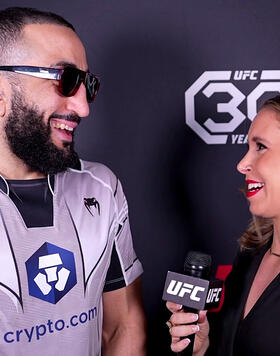 Welterweight Belal Muhammad Reacts With UFC.com After His Unanimous Decision Victory Over Gilbert Burns At UFC 288: Sterling vs Cejudo On May 6, 2023