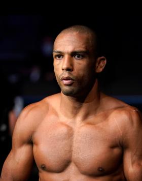  Edson Barboza of Brazil prepares to fight Dan Ige in their featherweight fight during the UFC Fight Night event at VyStar Veterans Memorial Arena on May 16, 2020 in Jacksonville, Florida. (Photo by Cooper Neill/Zuffa LLC via Getty Images)