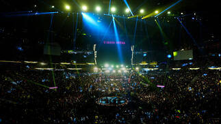 A general view of the Octagon during the UFC 285 event at T-Mobile Arena on March 04, 2023 in Las Vegas, Nevada. (Photo by Jeff Bottari/Zuffa LLC)
