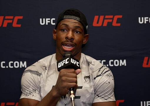 Welterweight Joaquin Buckley Reacts With UFC.com After His TKO Victory Over Andre Fialho At UFC Fight Night: Dern vs Hill On May 20, 2023