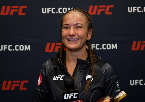 Strawweight Karolina Kowalkiewicz Reacts With UFC.com After Her Unanimous Decision Victory Over Vanessa Demopoulos At UFC Fight Night: Dern vs Hill On May 20, 2023