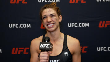 Strawweight Mackenzie Dern Reacts With UFC.com After Her Unanimous Decision Victory Over Angela Hill At UFC Fight Night: Dern vs Hill On May 20, 2023