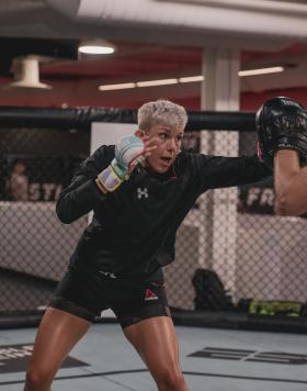 Macy Chiasson trains at the UFC Performance Institute on July 21, 2021. (Photo by Maddyn Johnstone-Thomas)