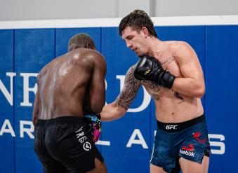 Brendan Allen trains at Sanford MMA in Deerfield Beach, Florida on July 1, 2021. (Photo by Zac Pacleb)