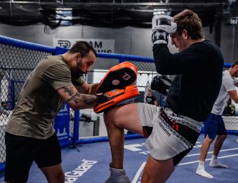 Brendan Allen trains at Sanford MMA in Deerfield Beach, Florida on July 1, 2021. (Photo by Zac Pacleb)
