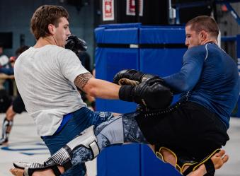 Brendan Allen trains at Sanford MMA in Deerfield Beach, Florida on July 1, 2021. (Photo by Zac Pacleb) 