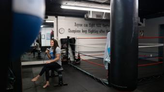 Lauren Murphy trains at Main Street Boxing and Muay Thai in Houston, Texas on August 3, 2021. (Photo by Maddyn Johnstone-Thomas) 