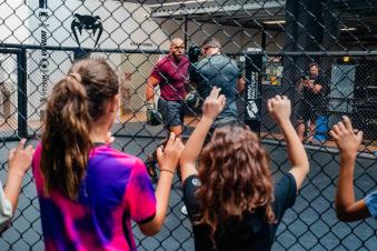 Ciryl Gane trains at MMA Factory in Rungis France on August 25 2022. (Photo by Zac Pacleb/Zuffa LLC)