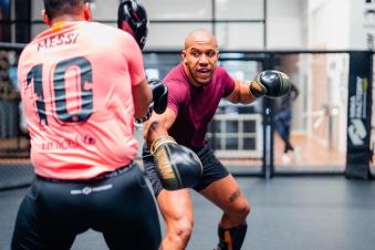 Ciryl Gane trains at MMA Factory in Rungis France on August 25 2022. (Photo by Zac Pacleb/Zuffa LLC)