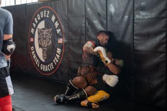 Sean Brady trains at Marquez MMA in Philadelphia, Pennsylvania on October 5, 2022. (Photo by Maddyn Johnstone-Thomas/Zuffa LLC)