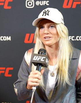 Manon Fiorot talks about her upcoming flyweight bout with Katlyn Chookagian at UFC 280 in Abu Dhabi at October 22, 2022 