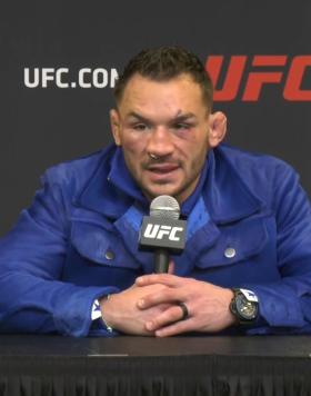 UFC Lightweight Michael Chandler Answers Questions From The Media Following His Bout Against Dustin Poirier At UFC 281 On November 12, 2022 