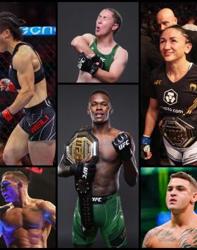 UFC 281 Fighters Adesanya, Pereira, Esparza, Zhang, Poirier, Chandler, Blanchfield, McCann, Spann, Reyes
