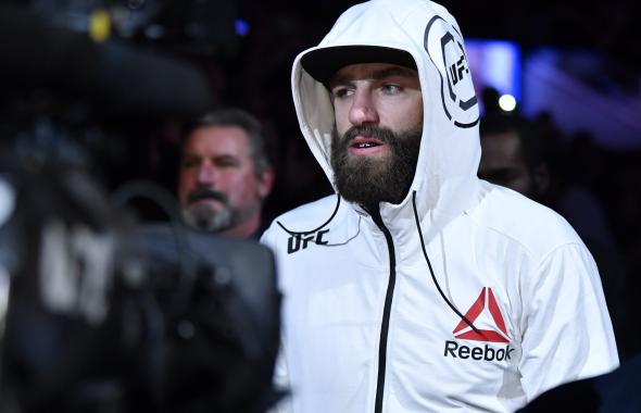  Michael Chiesa prepares to fight Rafael Dos Anjos in their welterweight fight during the UFC Fight Night event at PNC Arena on January 25, 2020 in Raleigh, North Carolina. (Photo by Jeff Bottari/Zuffa LLC)