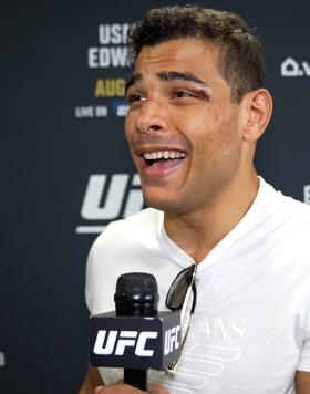 UFC Middleweight Paulo Costa Reacts With UFC.com After His Decision Victory Over Luke Rockhold At UFC 278: Usman vs Edwards 2 on August 20, 2022