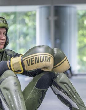 Valentina Shevchenko in training for UFC 275, June 2022 (Photo by Juan Cardenas/Zuffa LLC)