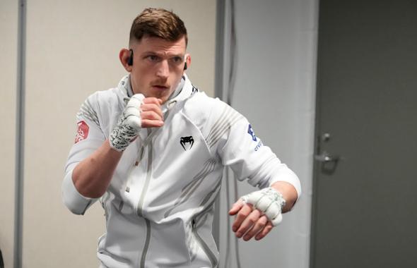 David Dvorak of Czech Republic warms up backstage during the UFC Fight Night event at Nationwide Arena on March 26, 2022 in Columbus, Ohio. (Photo by Mike Roach/Zuffa LLC)