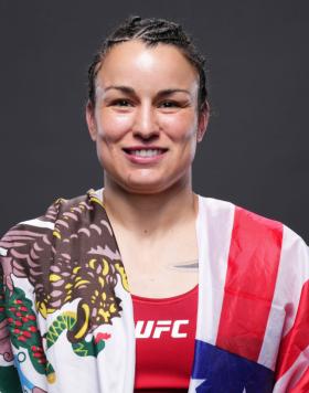Raquel Pennington poses for a portrait after her victory during the UFC 273 event at VyStar Veterans Memorial Arena on April 09, 2022 in Jacksonville, Florida. (Photo by Mike Roach/Zuffa LLC)