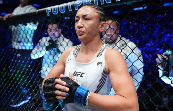 Carla Esparza prepares to fight Rose Namajunas in the UFC strawweight championship fight during the UFC 274 event at Footprint Center on May 07, 2022 in Phoenix, Arizona. (Photo by Chris Unger/Zuffa LLC)