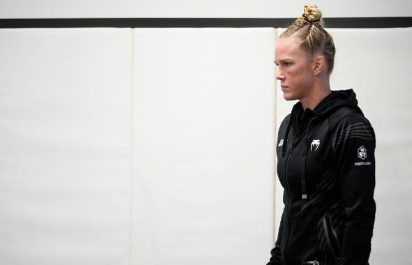 Holly Holm warms up prior to her fight during the UFC Fight Night event at UFC APEX on May 21, 2022 in Las Vegas, Nevada. (Photo by Mike Roach/Zuffa LLC)