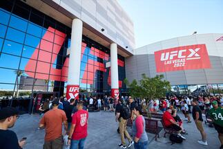 Fans line up outside waiting to enter UFC X 2022 at the Las Vegas Convention Center on July 01, 2022 in Las Vegas, Nevada. (Photo by Mike Kirschbaum/Zuffa LLC)