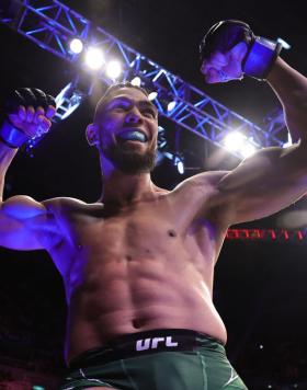 Johnny Walker of Brazil reacts after his knockout victory over Paul Craig of Scotland in a light heavyweight fight during the UFC 283 event at Jeunesse Arena on January 21, 2023 in Rio de Janeiro, Brazil. (Photo by Buda Mendes/Zuffa LLC)