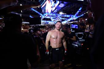 CLEVELAND, OH - SEPTEMBER 10: UFC heavyweight champion Stipe Miocic walks backstage after defeating Alistair Overeem of The Netherlands during the UFC 203 event at Quicken Loans Arena on September 10, 2016 in Cleveland, Ohio. (Photo by Mike Roach/Zuffa LLC/Zuffa LLC via Getty Images)