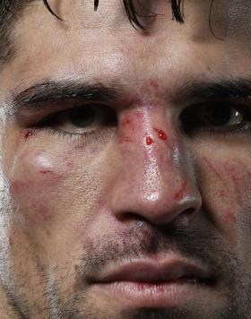 HERO - Vicente Luque poses for a portrait after his victory over Mike Perry during the UFC Fight Night