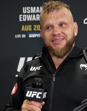 UFC Heavyweight Marcin Tybura Reacts With UFC.com After His Decision Victory Over Alexandr Romanov At UFC 278: Usman vs Edwards 2 on August 20, 2022