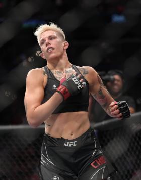 Macy Chiasson during the UFC 274 event at the Footprint Center on May 7, 2022 in Phoenix, AZ (Photo by Jeff Bottari/Zuffa LLC)